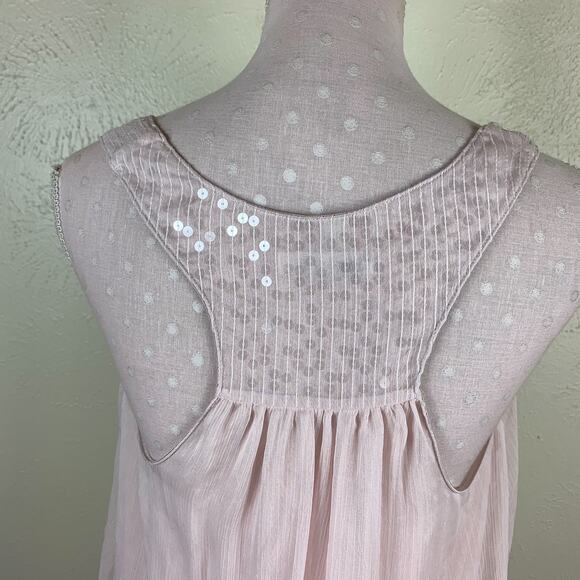 Vintage Victoria's Secret Gold Label 90s‎ Y2K Pink Sequin Chemise Sz M Tank Top - Picture 3 of 11